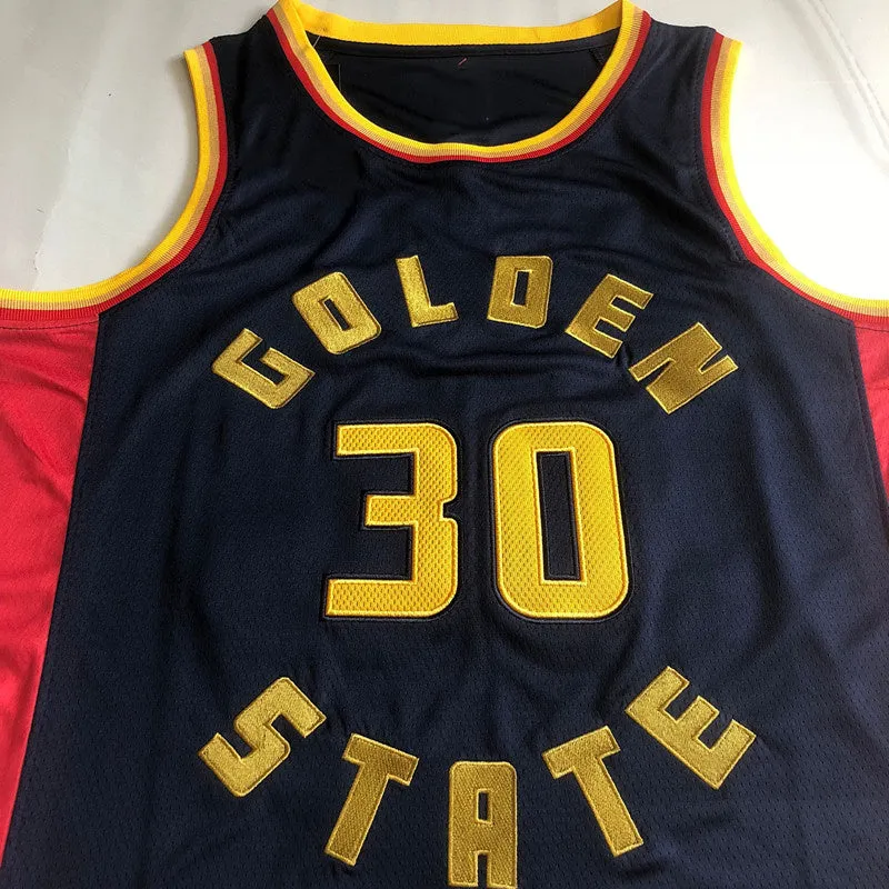 G.State Warriors #30 Stephen Curry 2024-25 Authentic Jersey Icon Edition Navy Stitched American Basketball Jersey