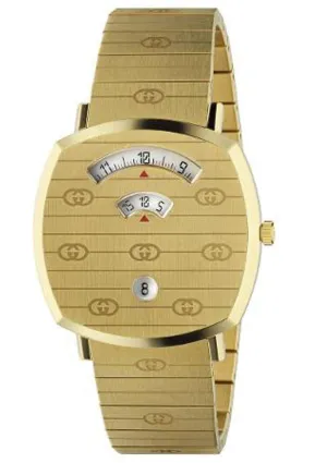 Gucci Grip Gold Tone Bracelet Unisex Watch YA157409