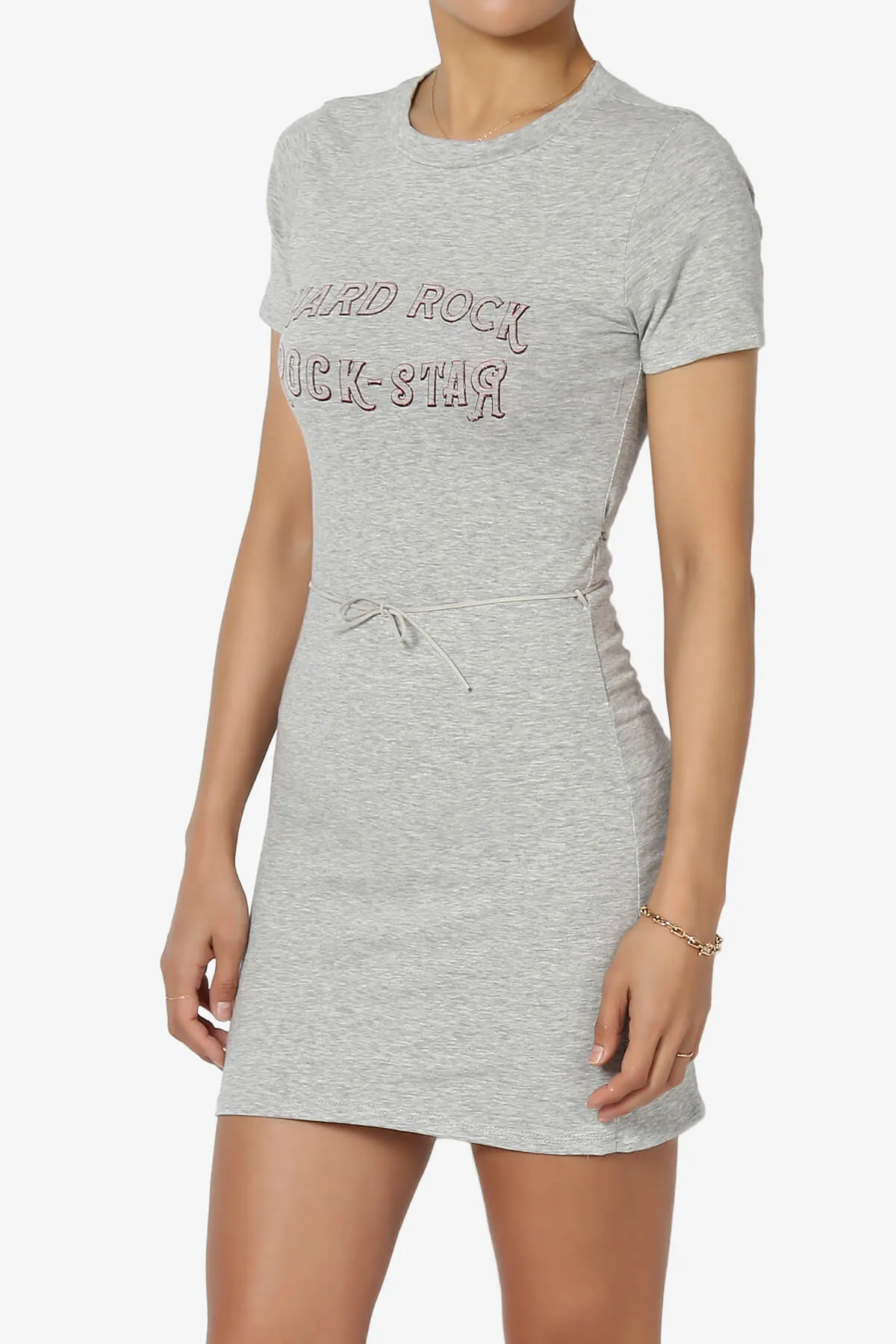 Hard Rock Wing Guitar Printed Mini T-Shirt Dress