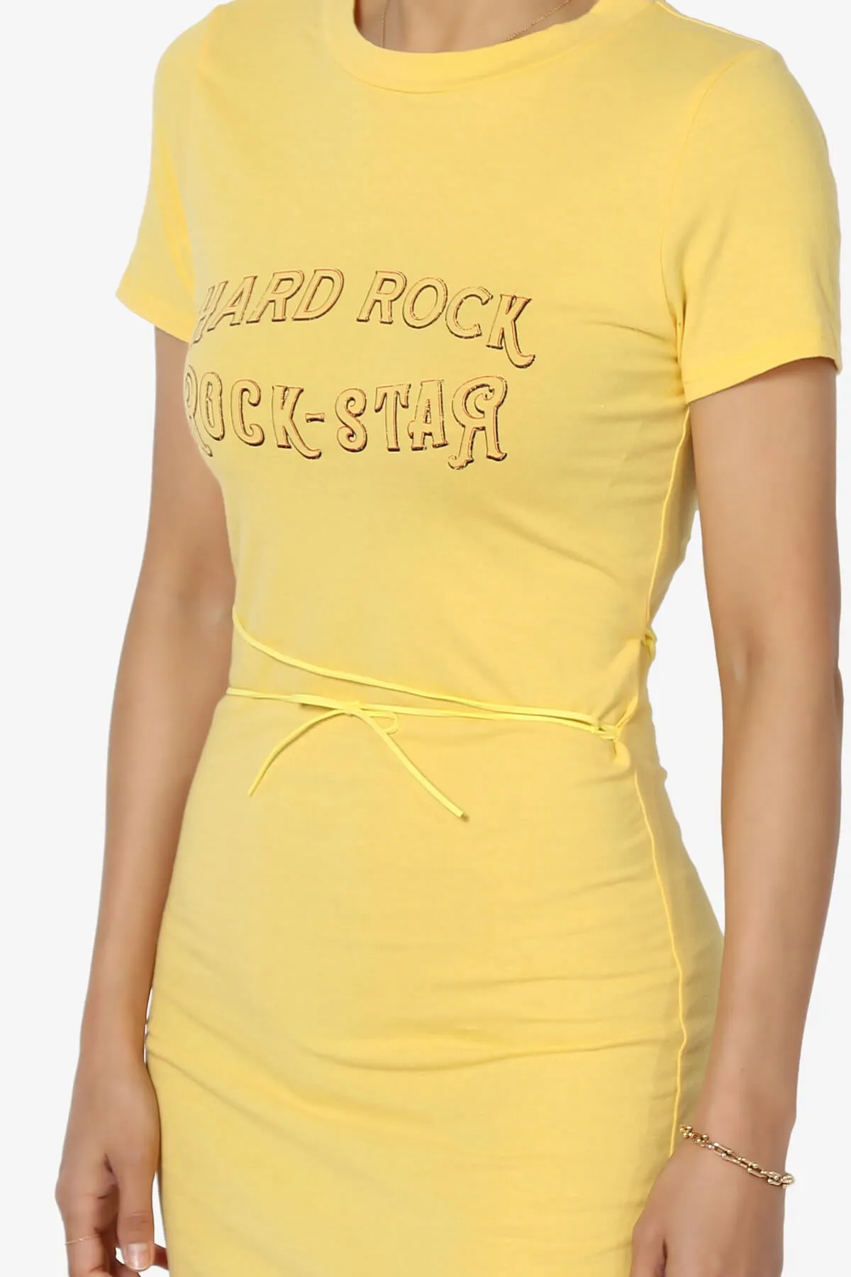 Hard Rock Wing Guitar Printed Mini T-Shirt Dress
