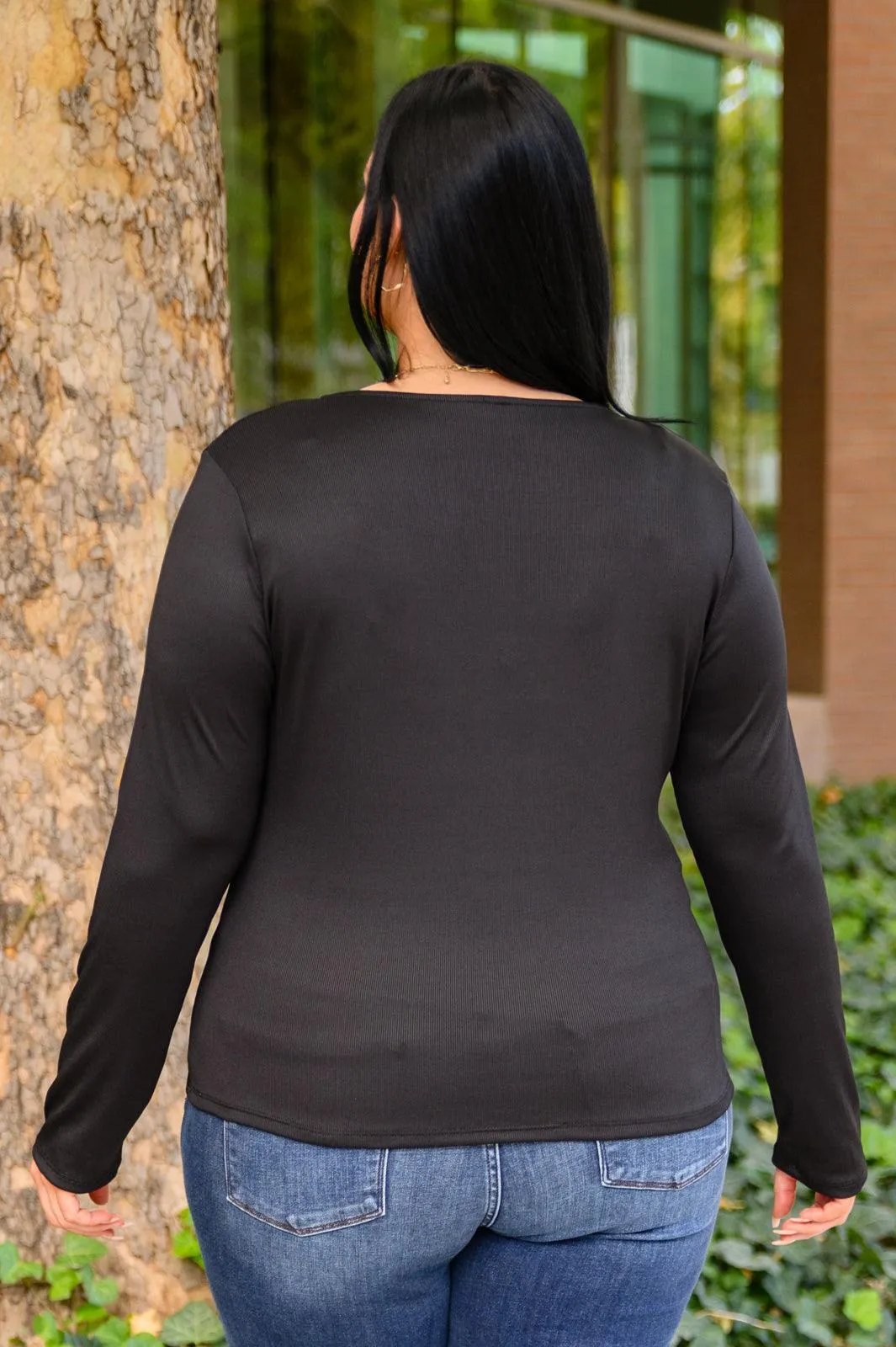 Hazel Blues® | Can You Believe It Basic Long Sleeve Top In Black