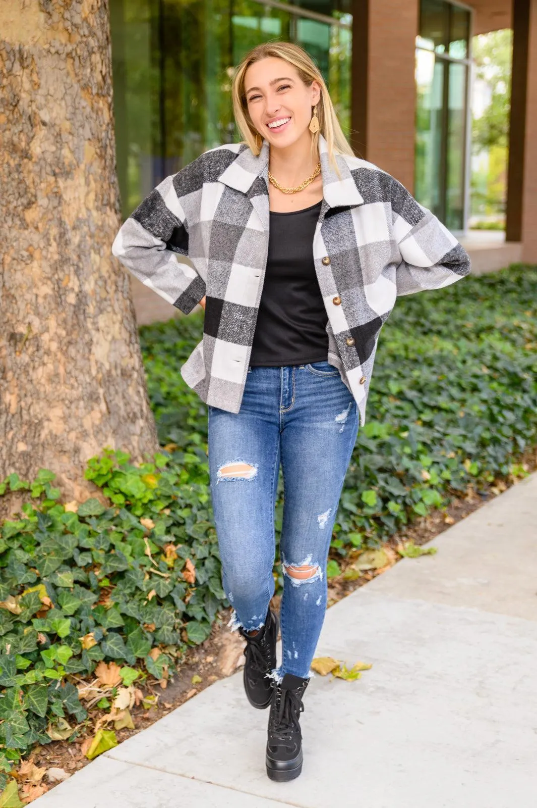 Hazel Blues® | Can You Believe It Basic Long Sleeve Top In Black