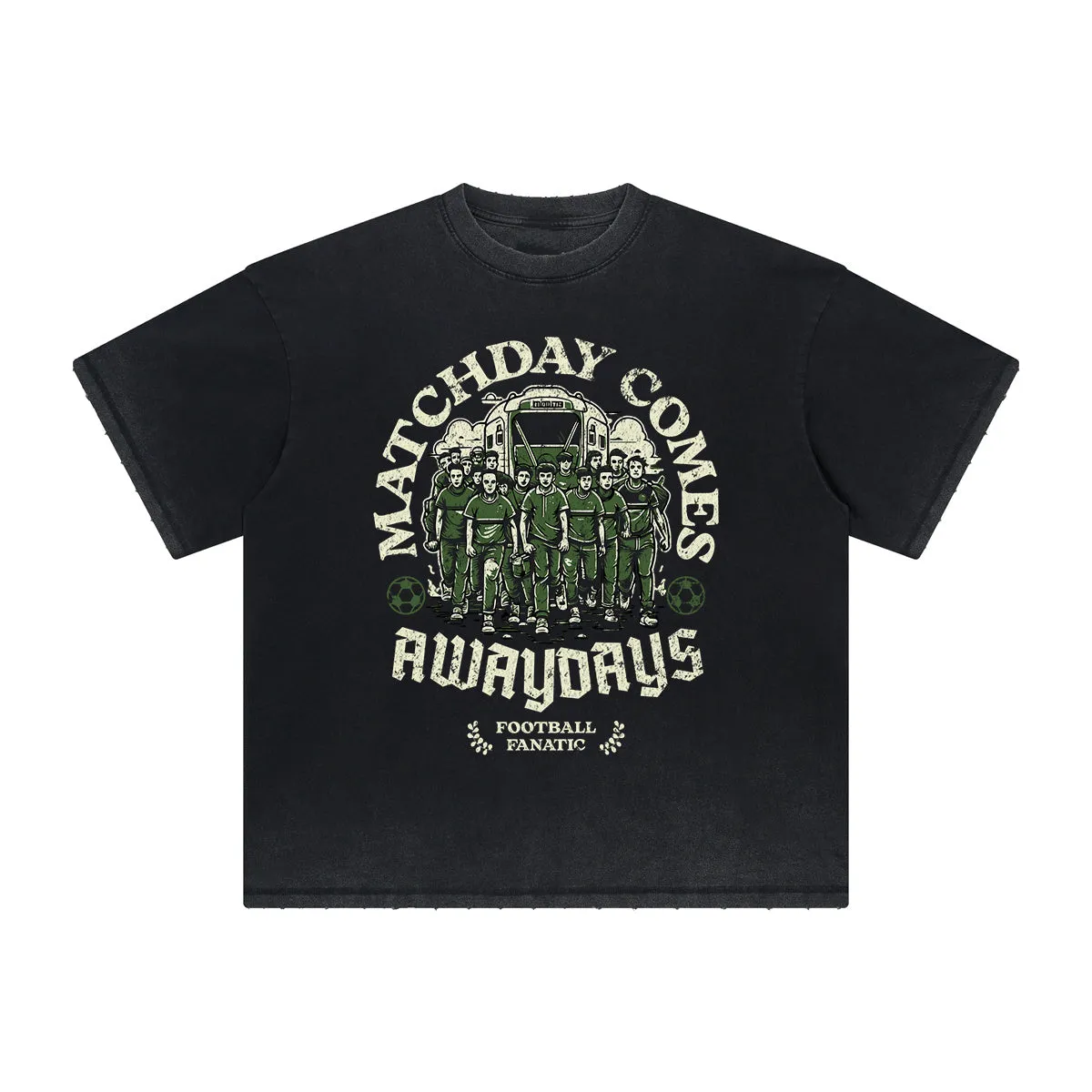 Heavy Fade Basketball Print T-Shirt