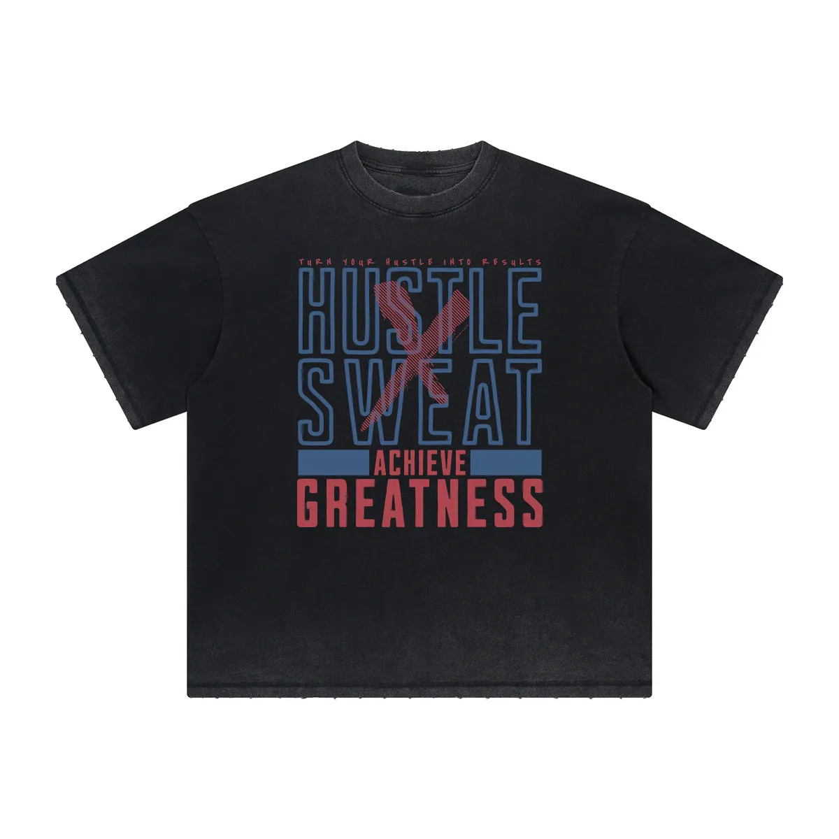 Heavy Fade Basketball Print T-Shirt