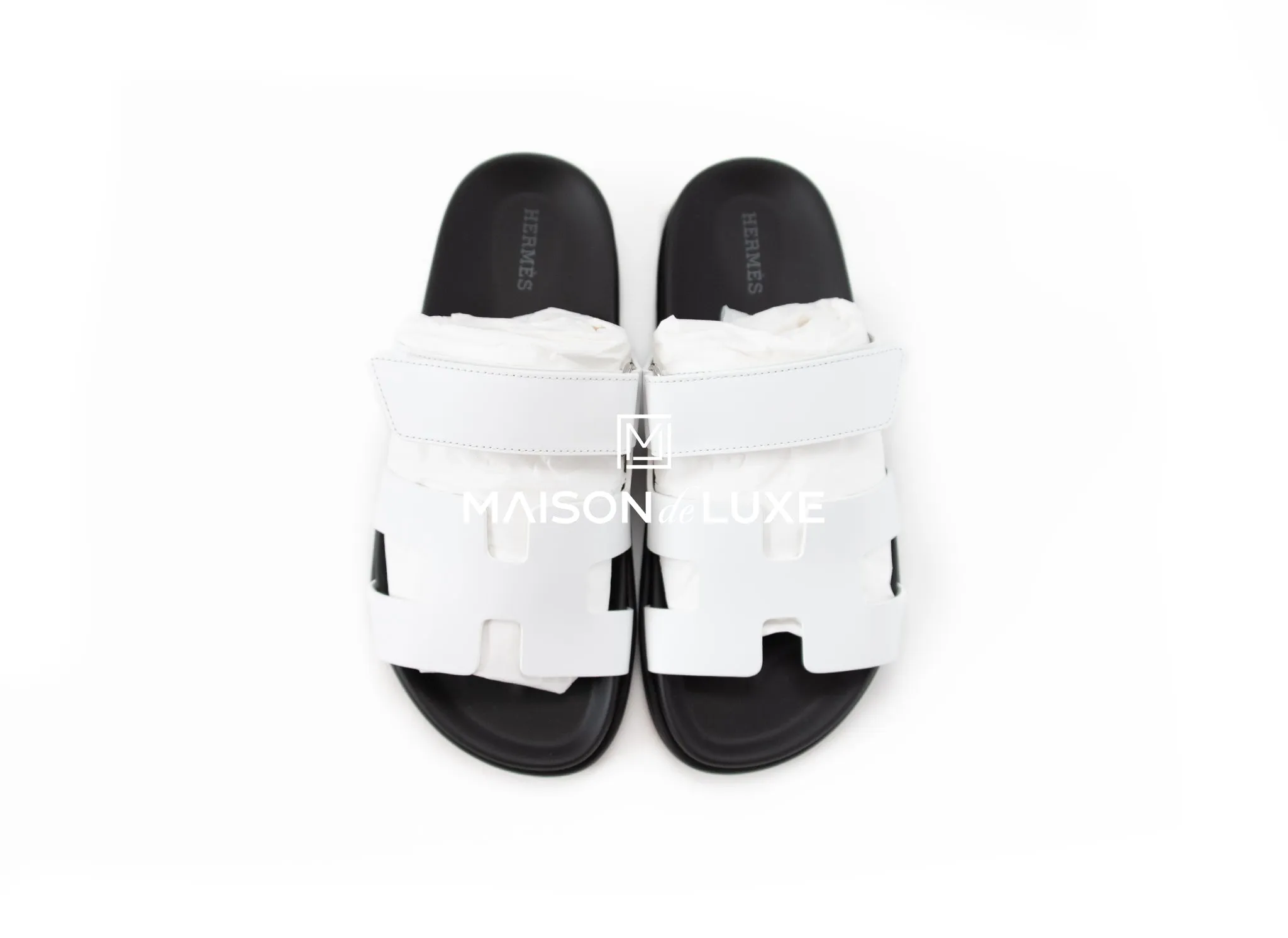 Hermes Women's White Chypre Sandal 37.5