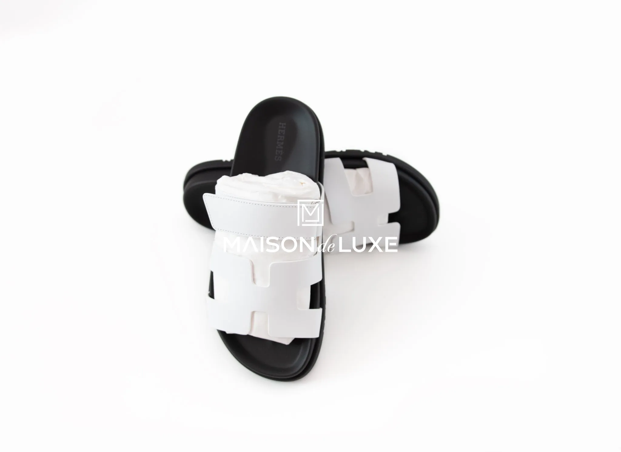 Hermes Women's White Chypre Sandal 37.5