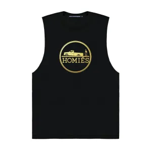 HOMIÉS EMBLEM GOLD FOIL MUSCLE TEE
