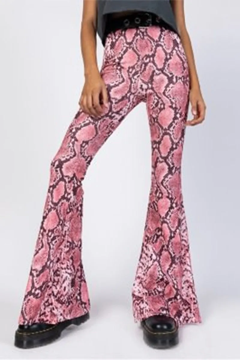 HPR1274 Serpent Chic Flared Pants