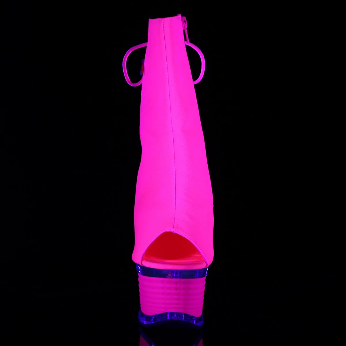 ILLUSION-1018UV  Neon Hot Pink Faux Leather/Hot Pink