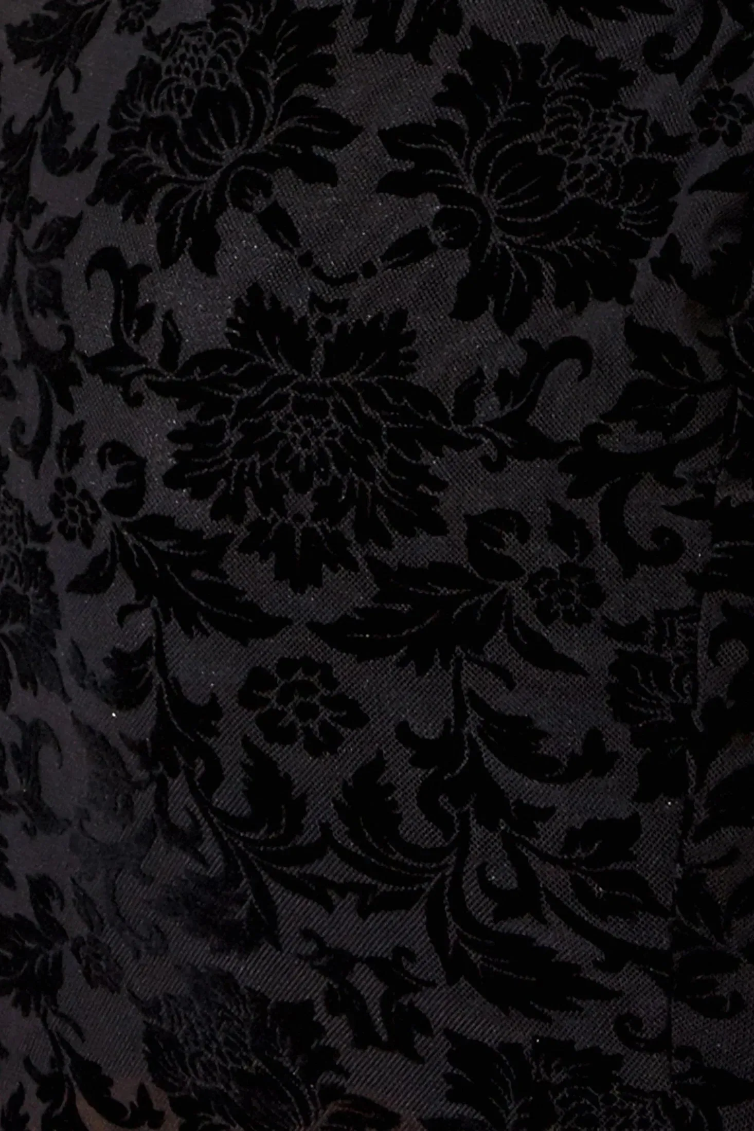 Impho Mini Dress in Brocade Rose Flock Black