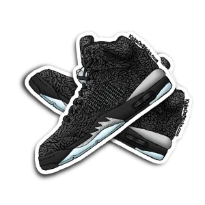 Jordan 5 "3Lab5" Black/Silver Sneaker Sticker