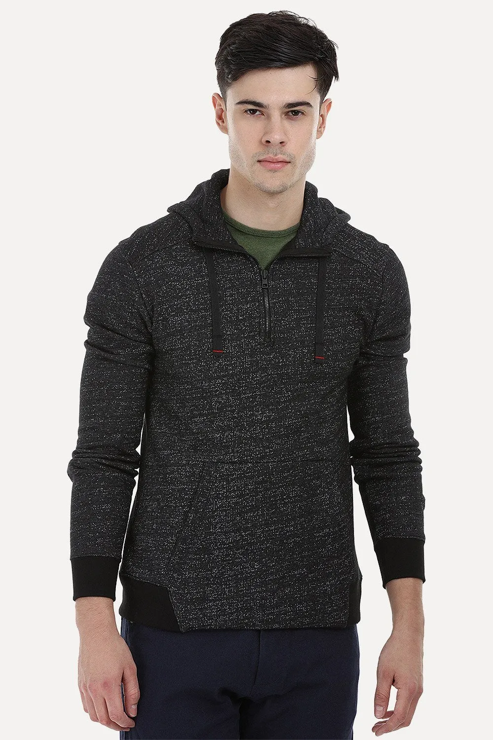 Kangaroo Pocket Speckled Hoodie