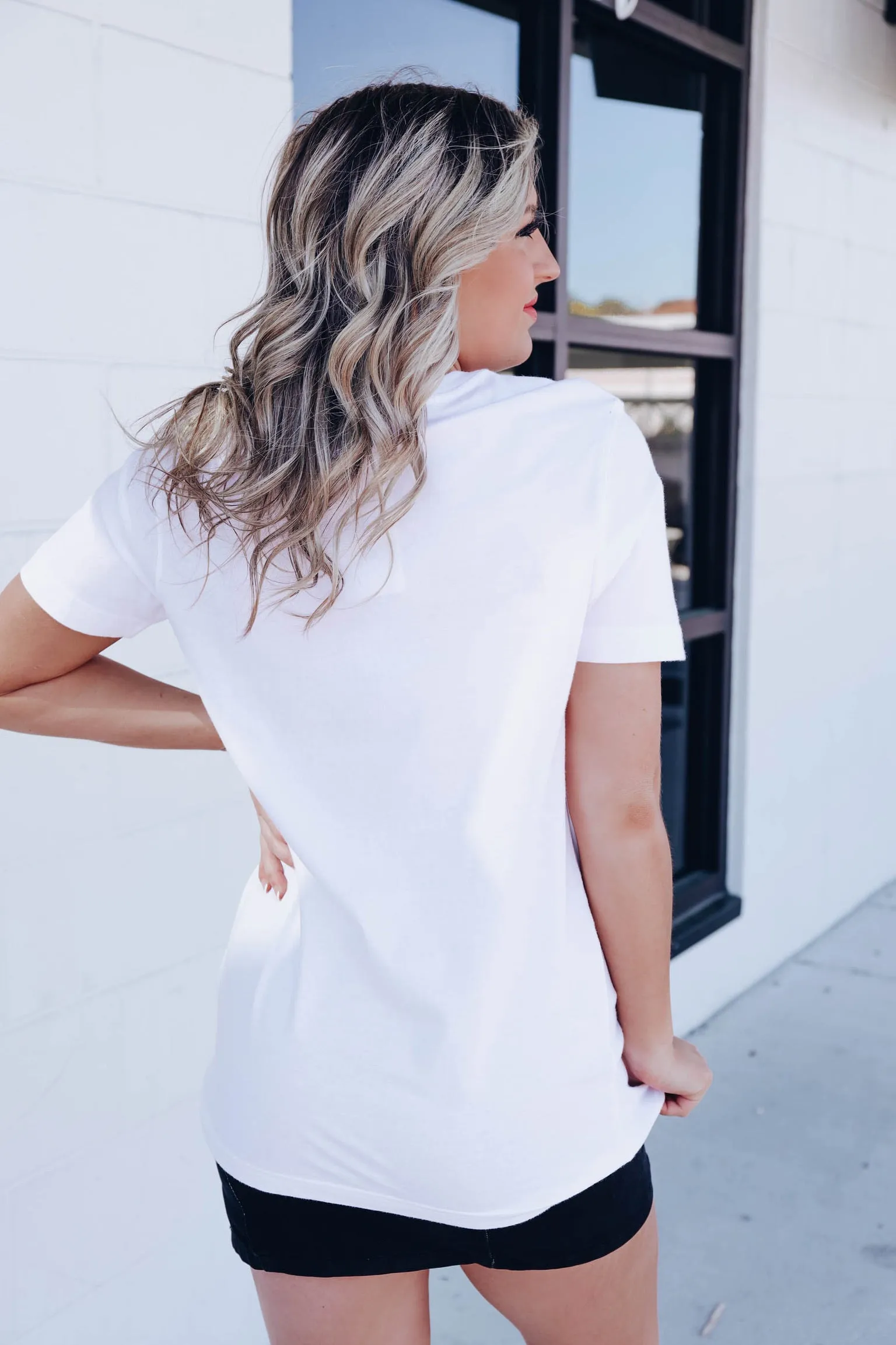 Let's Go Girls Cowgirl Graphic Tee - White
