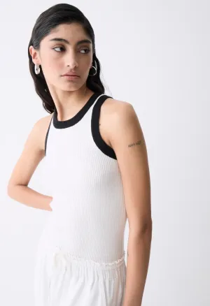 Lisboa Knit Top-Black/Cream