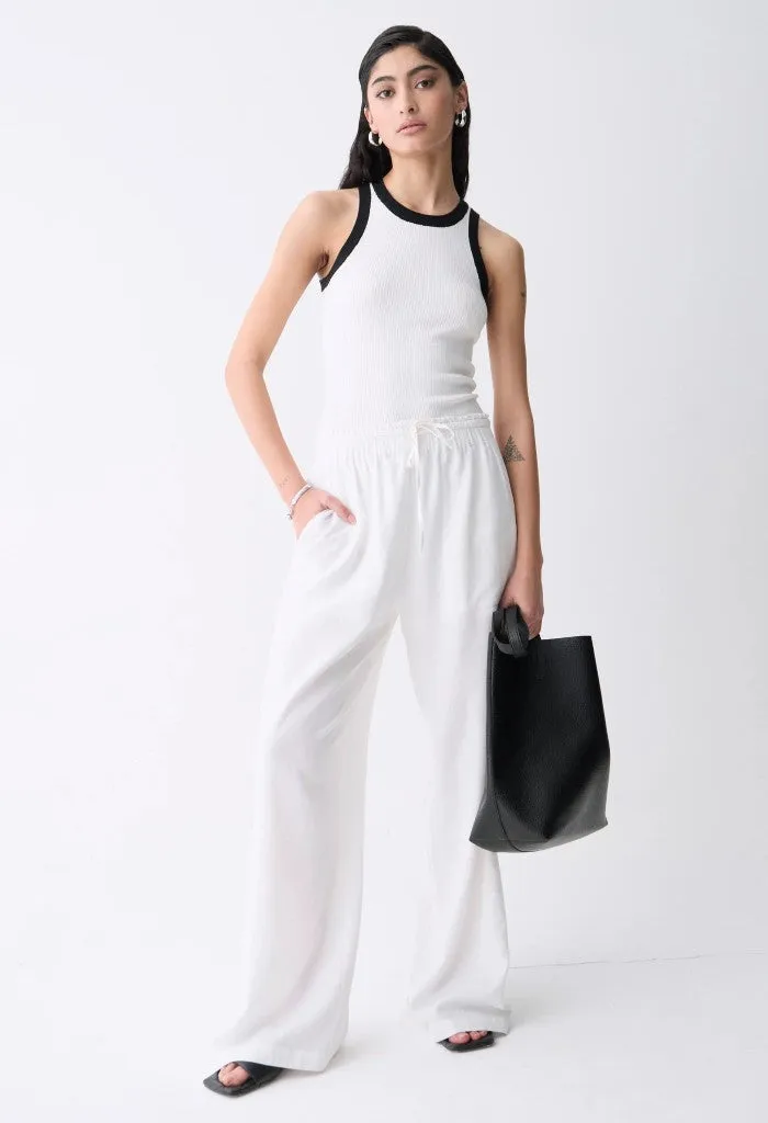 Lisboa Knit Top-Black/Cream