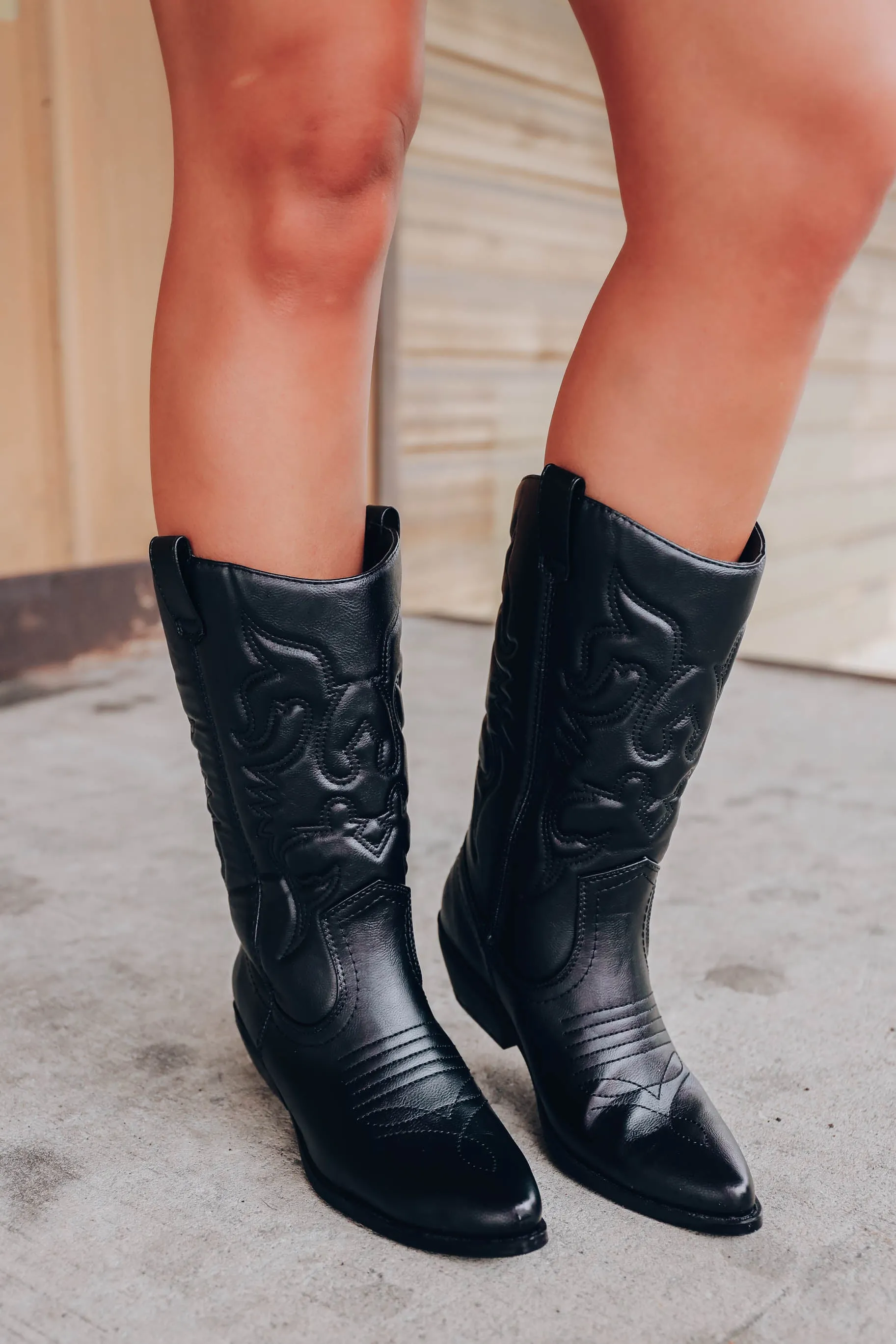 Lockhart Cowgirl Boots - Black