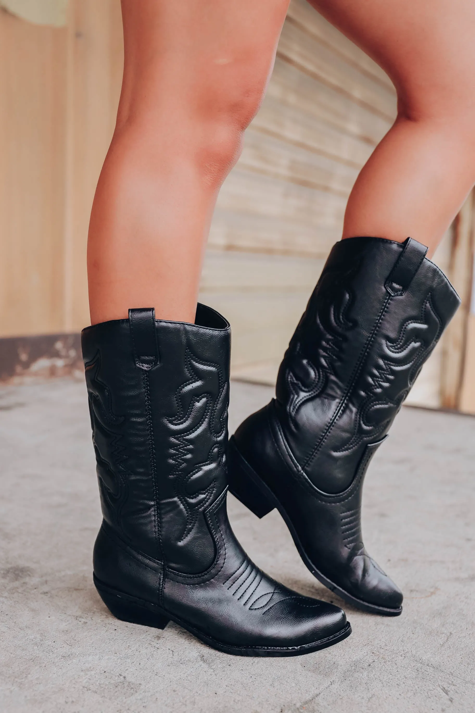 Lockhart Cowgirl Boots - Black