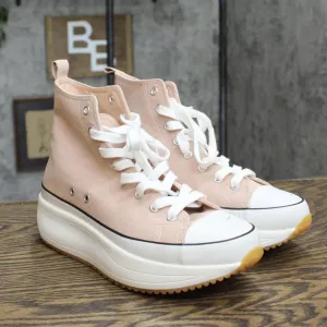 Madden Girl Womens Winnona Flatform High-Top Sneakers Snea Nude Brown Pink 9.5M
