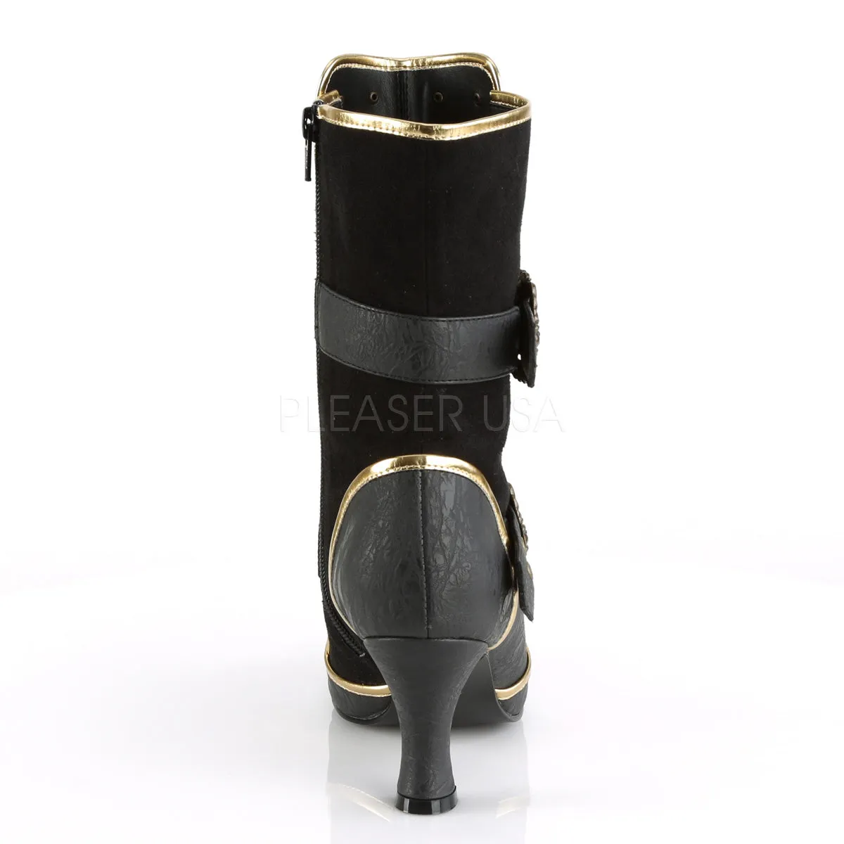 MATEY-205  Black Distressed Pu-Microfiber
