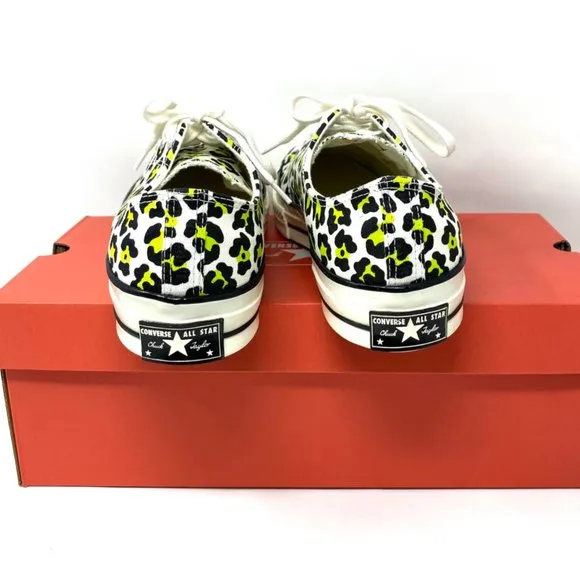 💖MEGA SALE💖Converse CHUCK 70 OX EGRET Black Leopard Print Low Men's 164410C