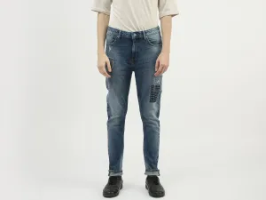 Men Applique Carrot Fit Jeans