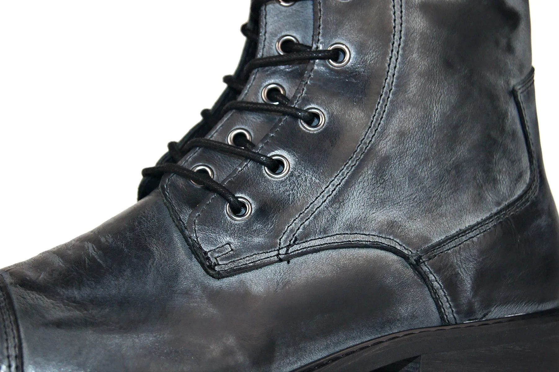 Men deep retro handmade Punk genuine Leather motorcycles Boots Hot Sale Fashion plus size cowboy Boots