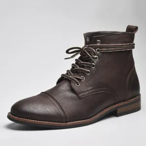 Men Fashion Lace-up Ankle Boots High Quality Men British Boot Autumn Winter
