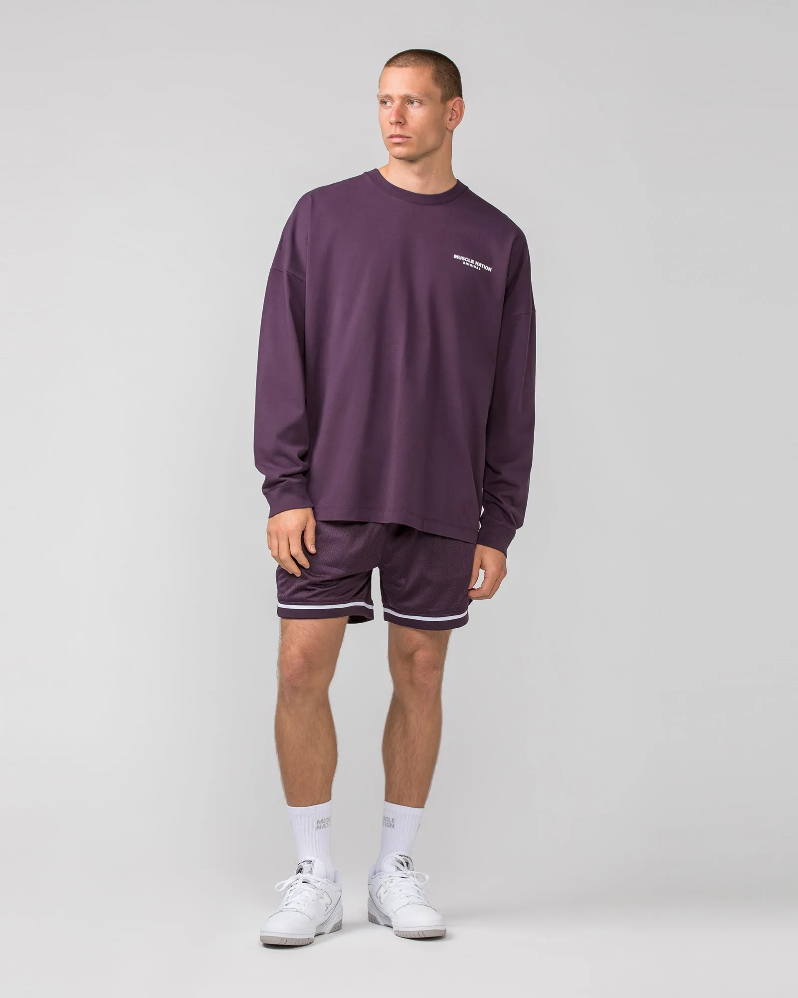 Mens Basketball 5'' Shorts - Midnight Plum