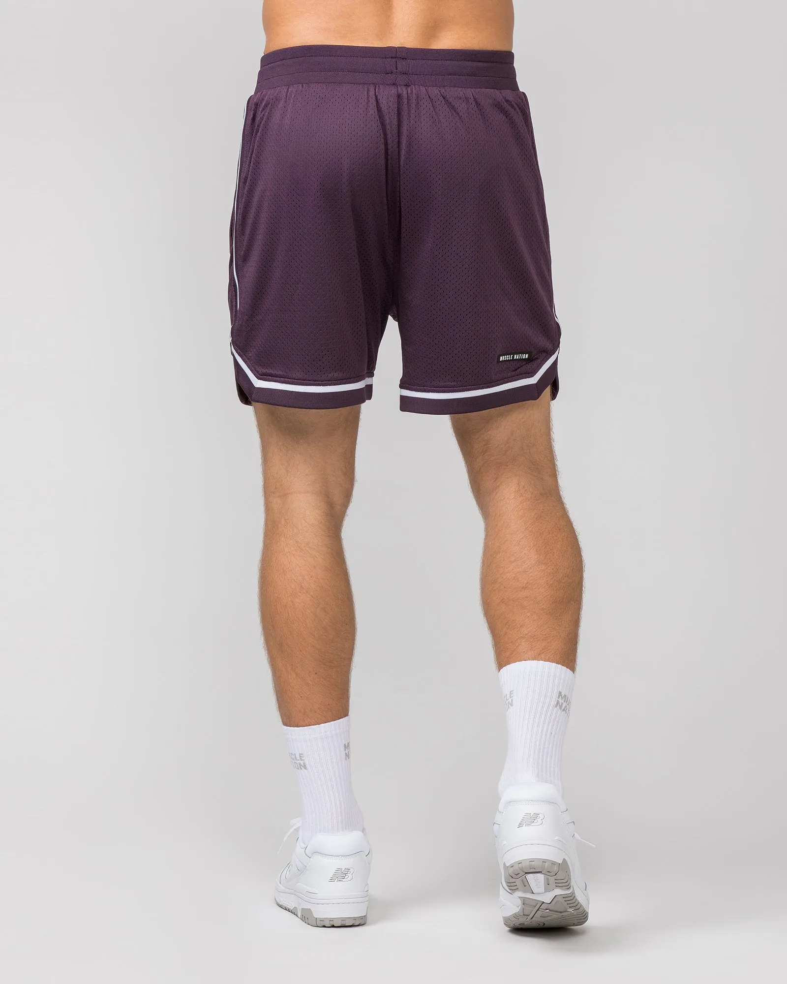 Mens Basketball 5'' Shorts - Midnight Plum
