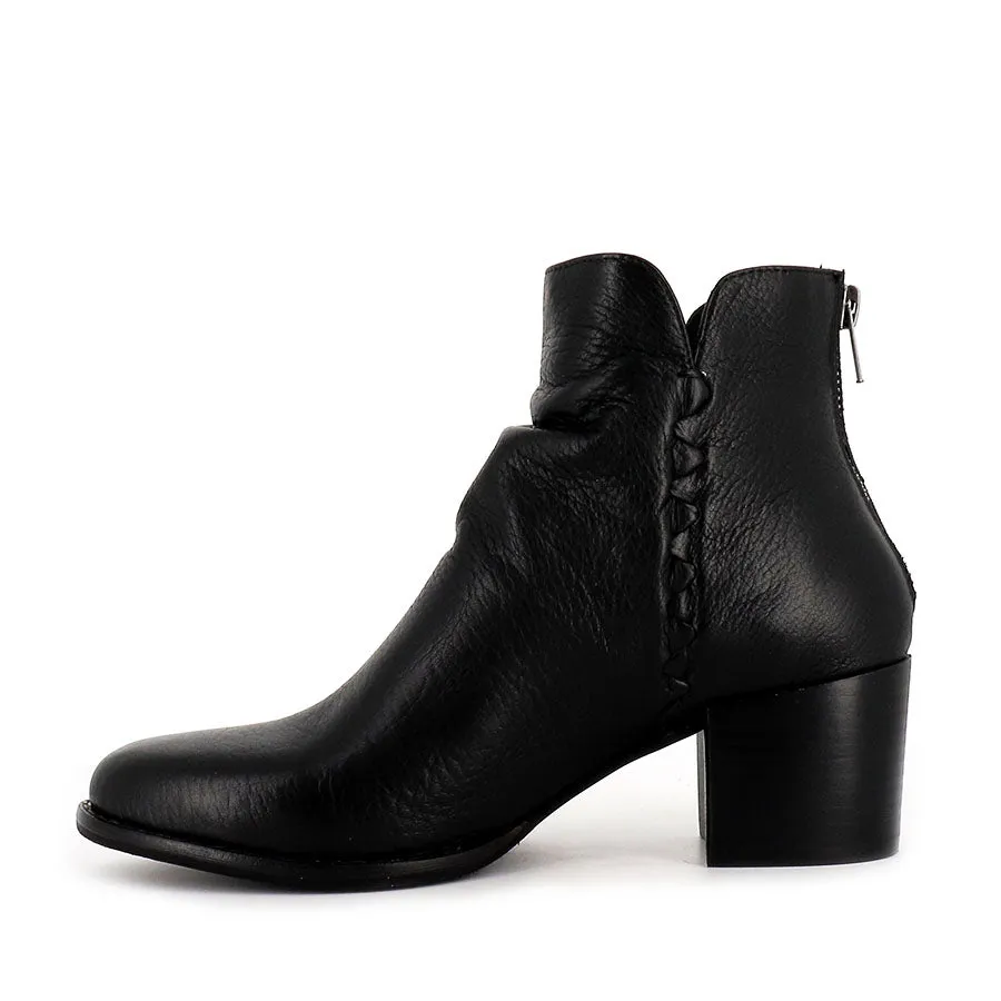 MILLIE - BLACK BLACK LEATHER