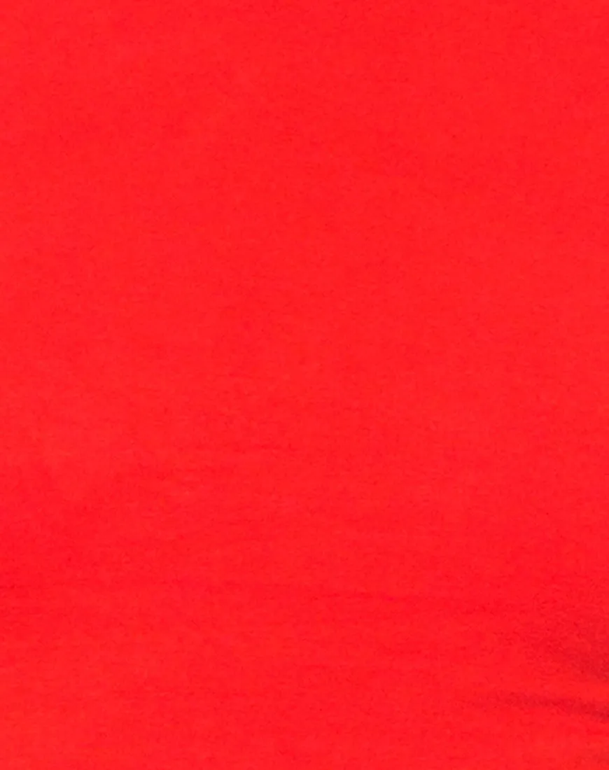 Motel Faith Tie Red Crop Top in Red