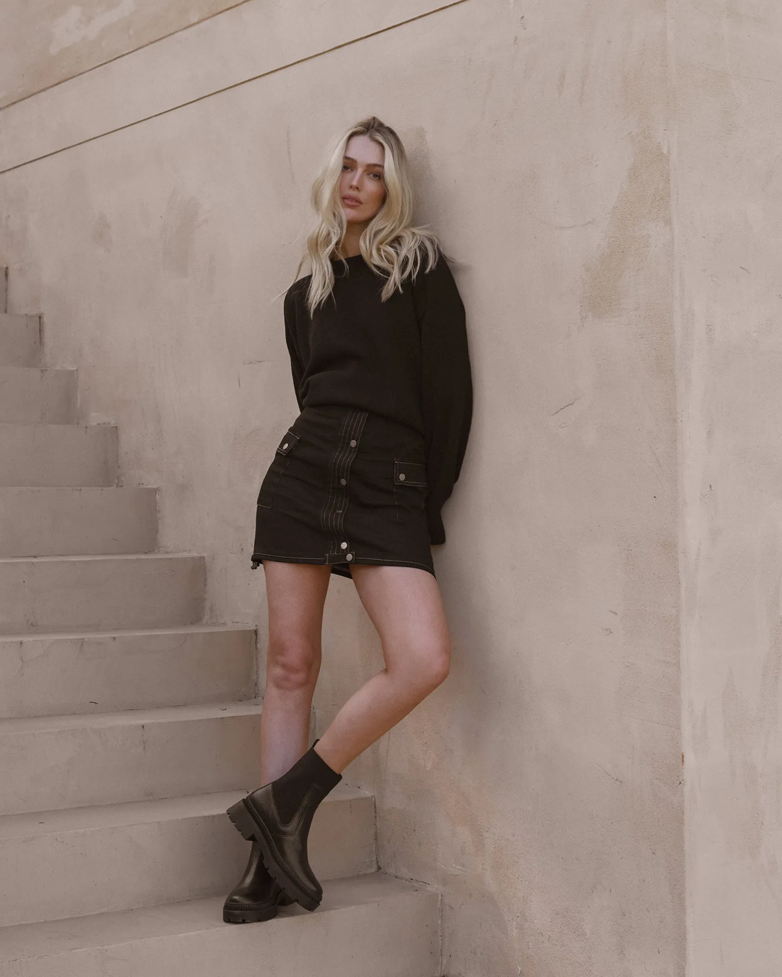 Muse Leather Boot - Black