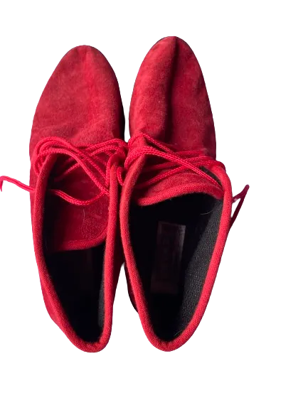 Nevada Red Suede Ankle Boots