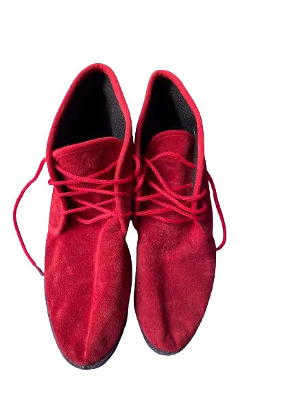 Nevada Red Suede Ankle Boots