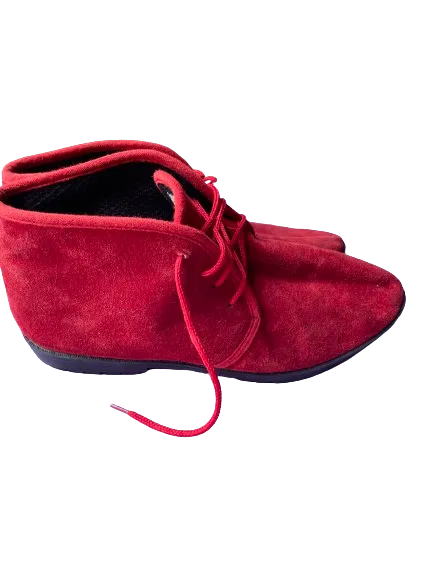 Nevada Red Suede Ankle Boots