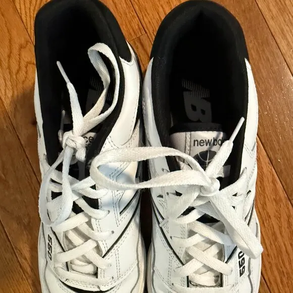 New Balance Unisex BB550 Black &amp; White M10.5/W12