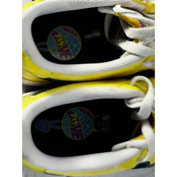 Nike Air Force 1 Low Peace‎ Love and Basketball Size 7Y Yellow Black Women 8.5