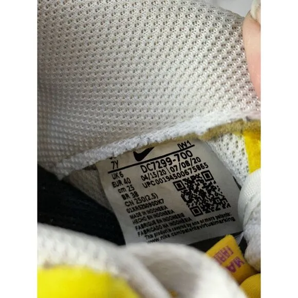Nike Air Force 1 Low Peace‎ Love and Basketball Size 7Y Yellow Black Women 8.5