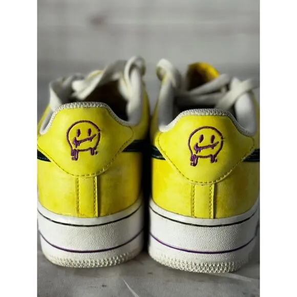 Nike Air Force 1 Low Peace‎ Love and Basketball Size 7Y Yellow Black Women 8.5