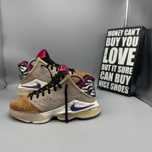 Nike Lebron 19 XIX Low Safari Basketball Shoes DM1058-200 Men's Size 8.5