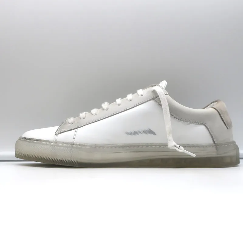 Oliver Cabell Low 1 Sneakers White Distressed Leather Size 41