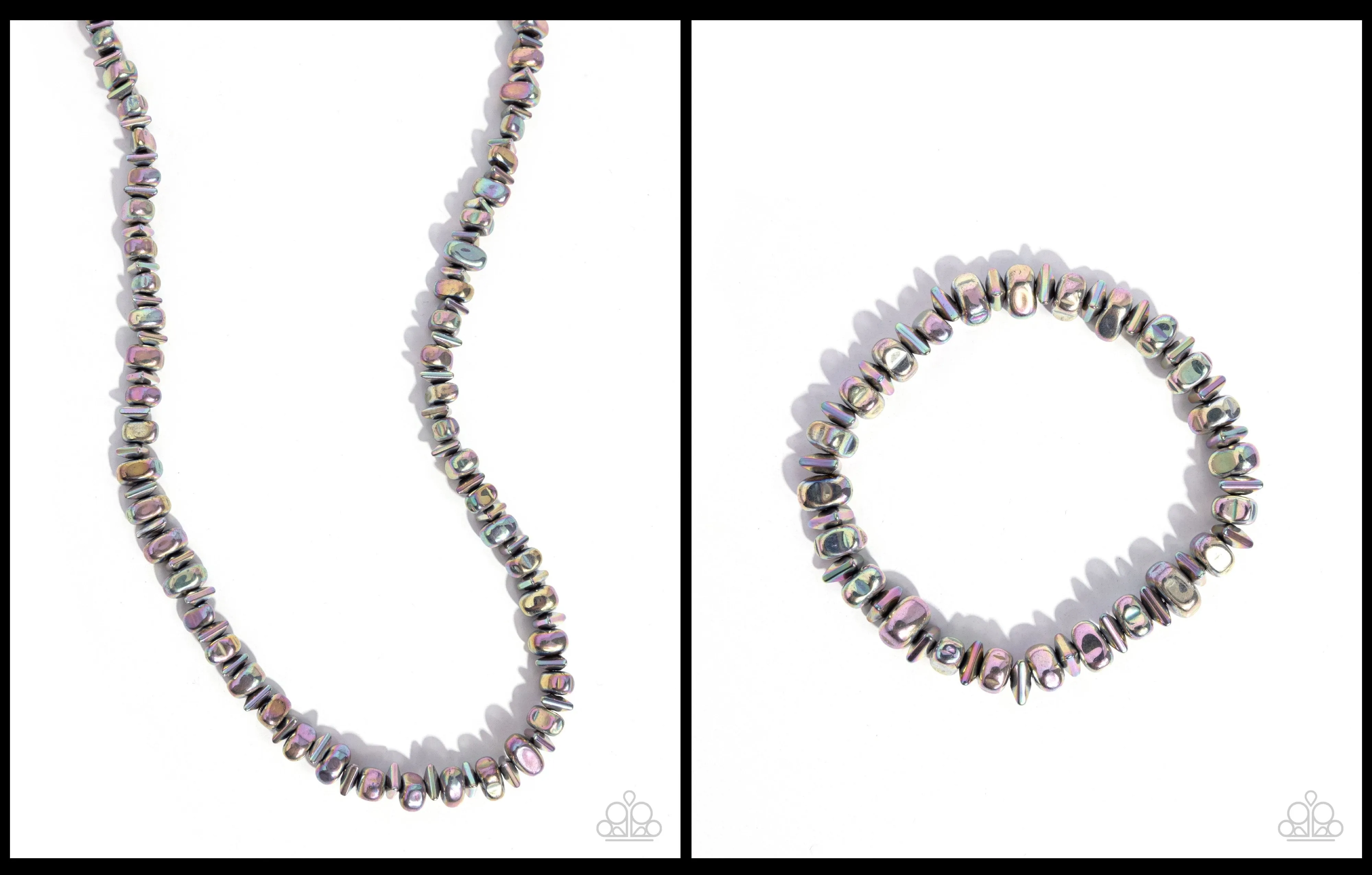 Paparazzi Urban Union Necklace Pink & City Combination Bracelet Pink (Unisex)