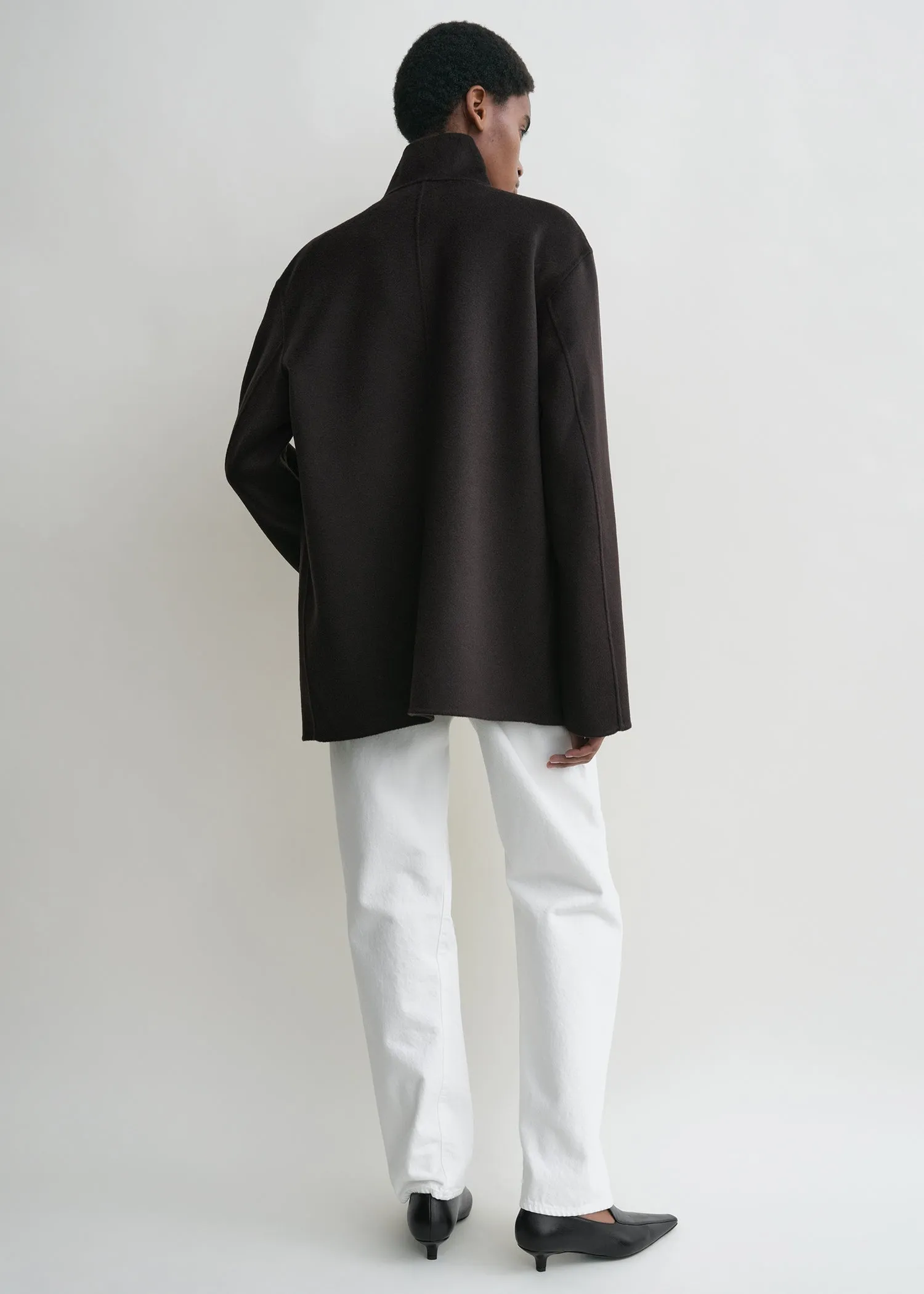 Patch pocket doublé jacket espresso