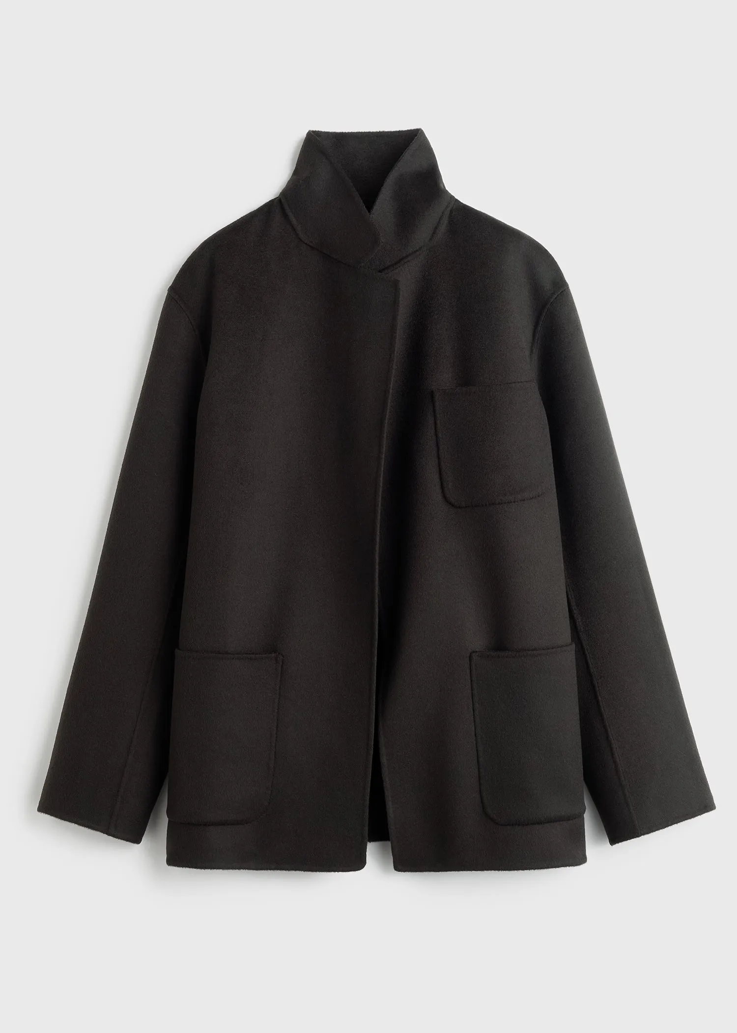 Patch pocket doublé jacket espresso