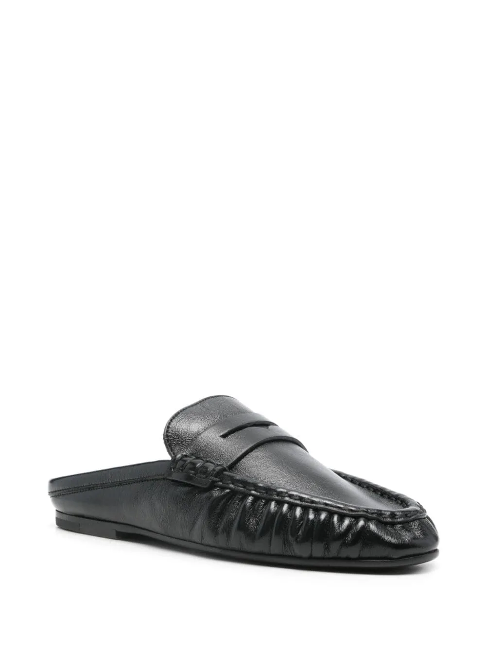 Peg leather loafers