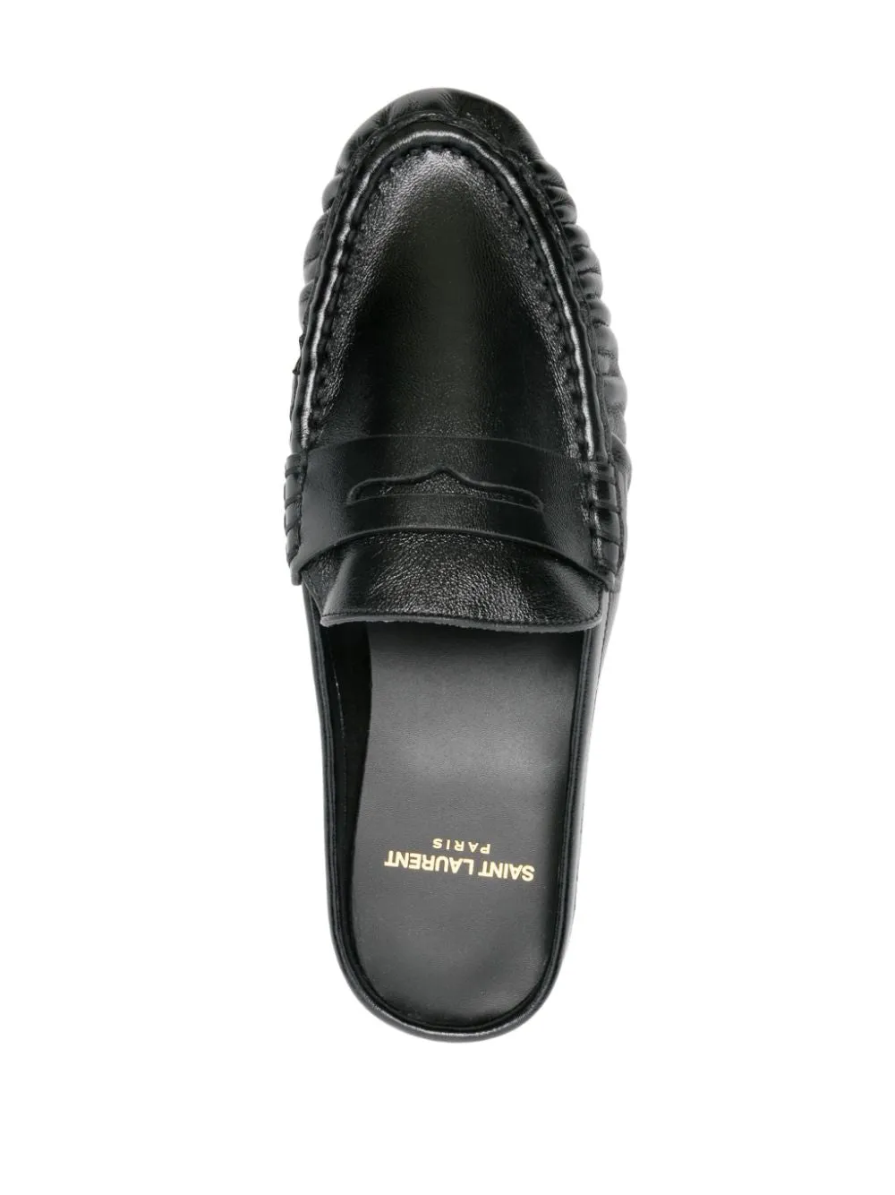 Peg leather loafers