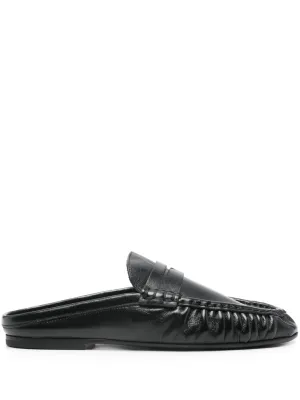 Peg leather loafers