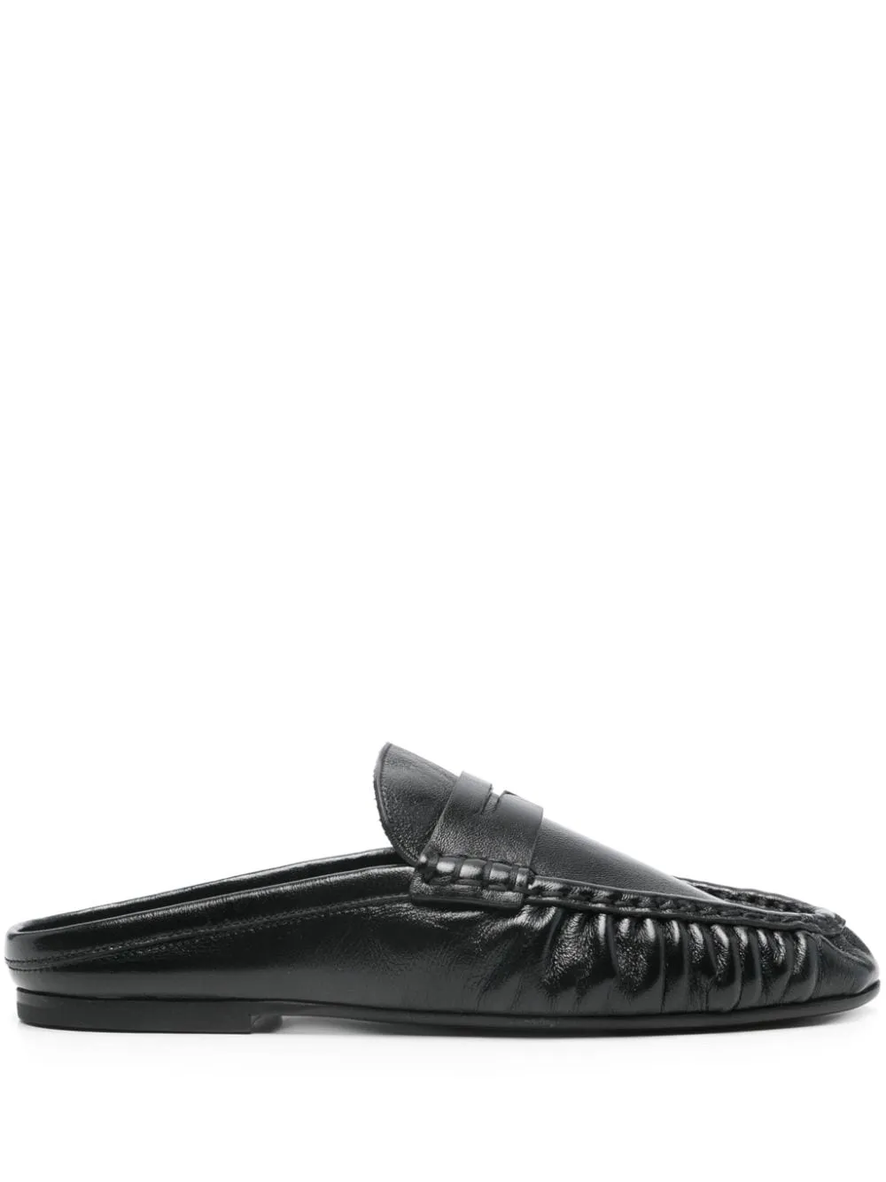 Peg leather loafers