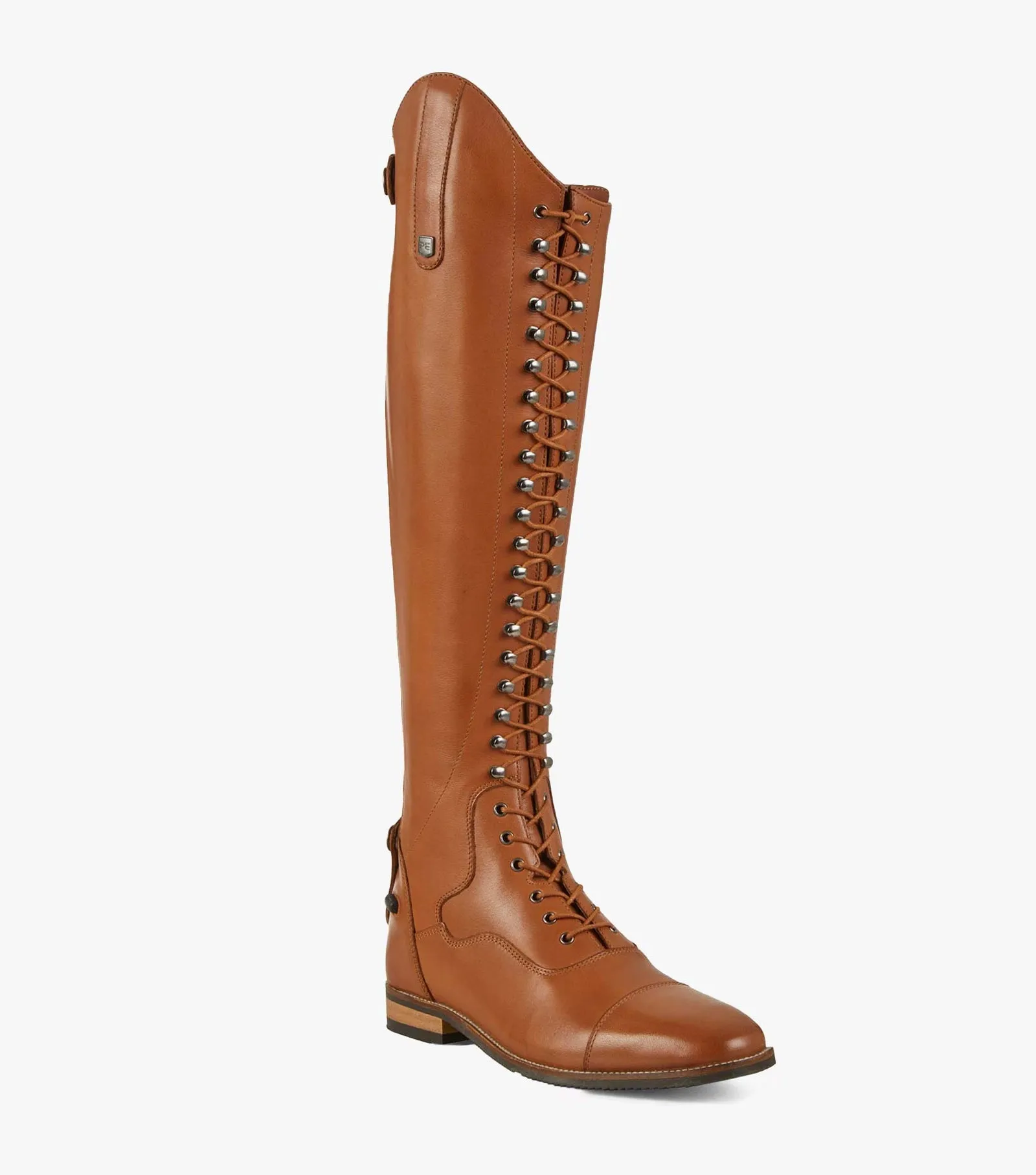 PEI Maurizia Lace-up Tall Riding Boots (Tan)