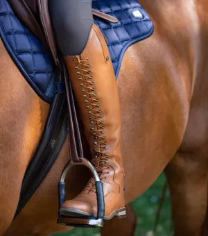 PEI Maurizia Lace-up Tall Riding Boots (Tan)